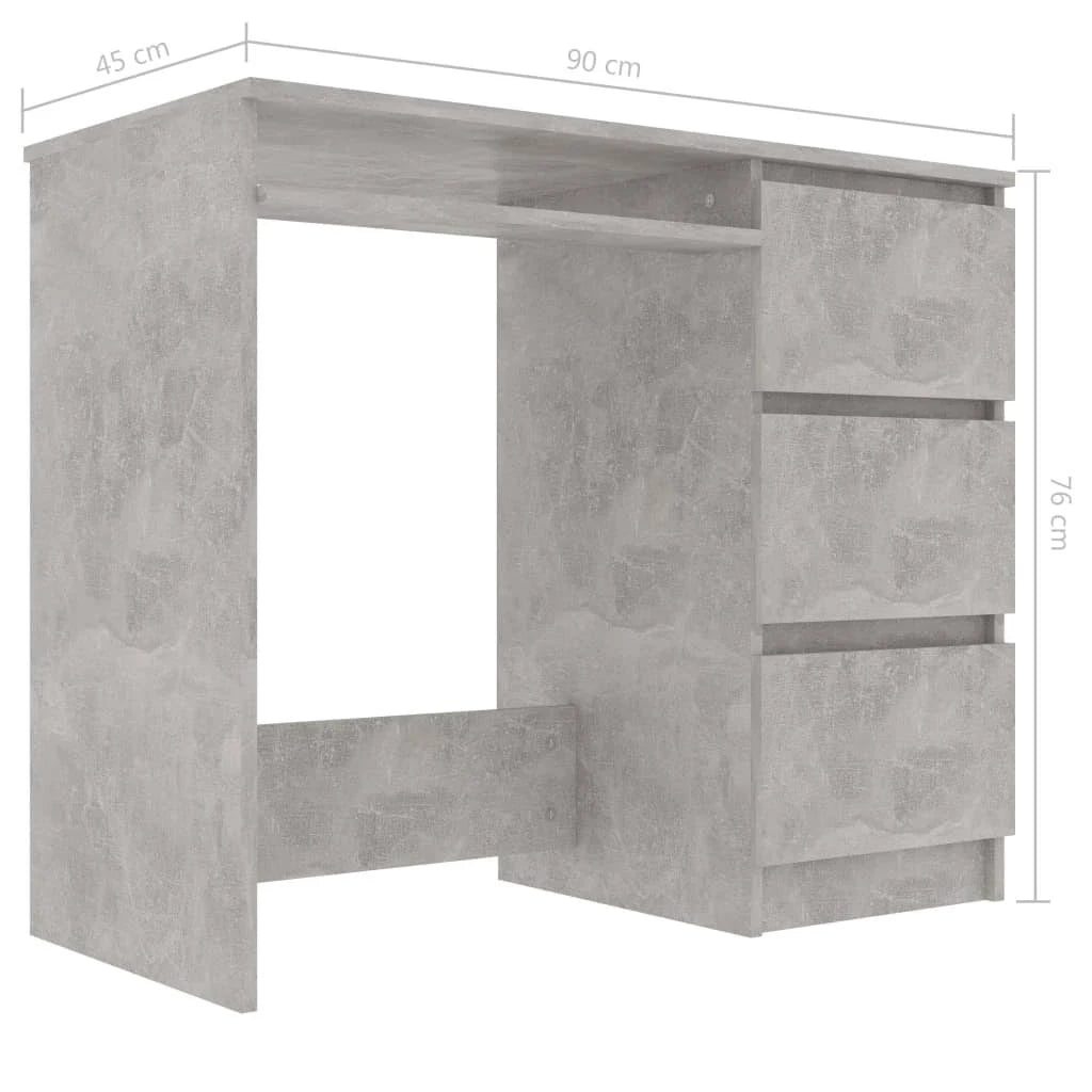 Concrete Gray Chipboard Desk J91722