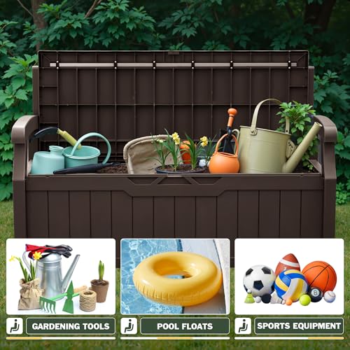 80 Gallon Black Storage Bench W38088