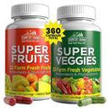 Fruits and Vegetables Supplement 180 Fruit and 180 Veggie Capsules P4619