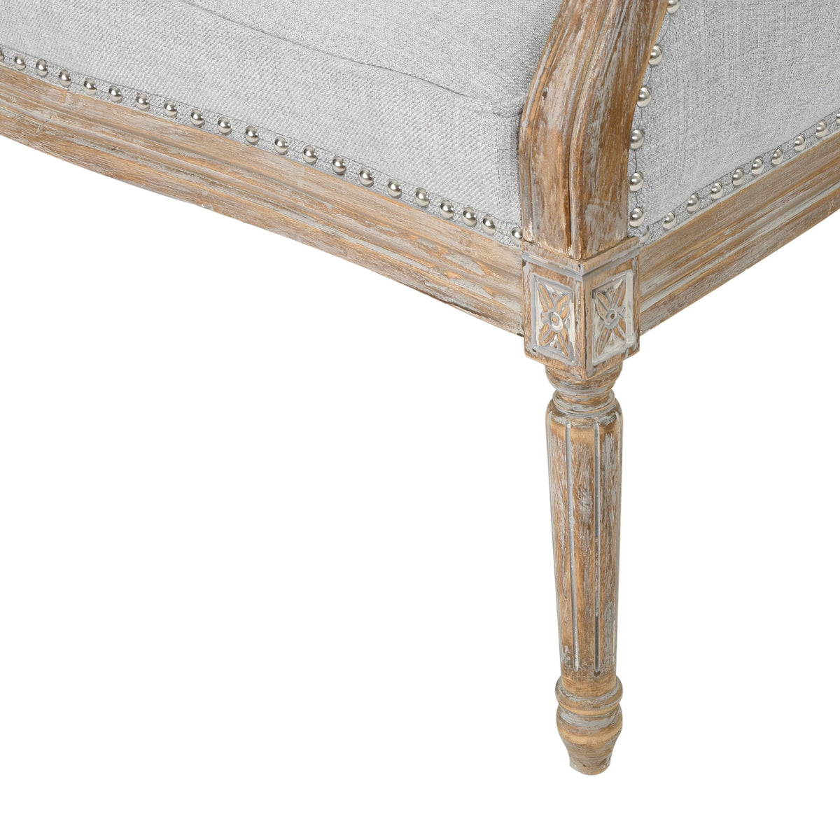 Light Gray Fabric Loveseat O369