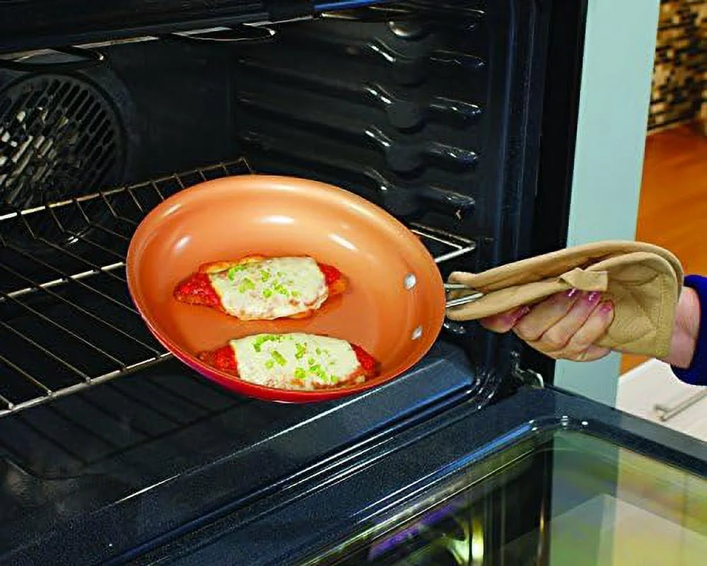 10 pc Copper Ceramic Non Stick Cookware Set F187