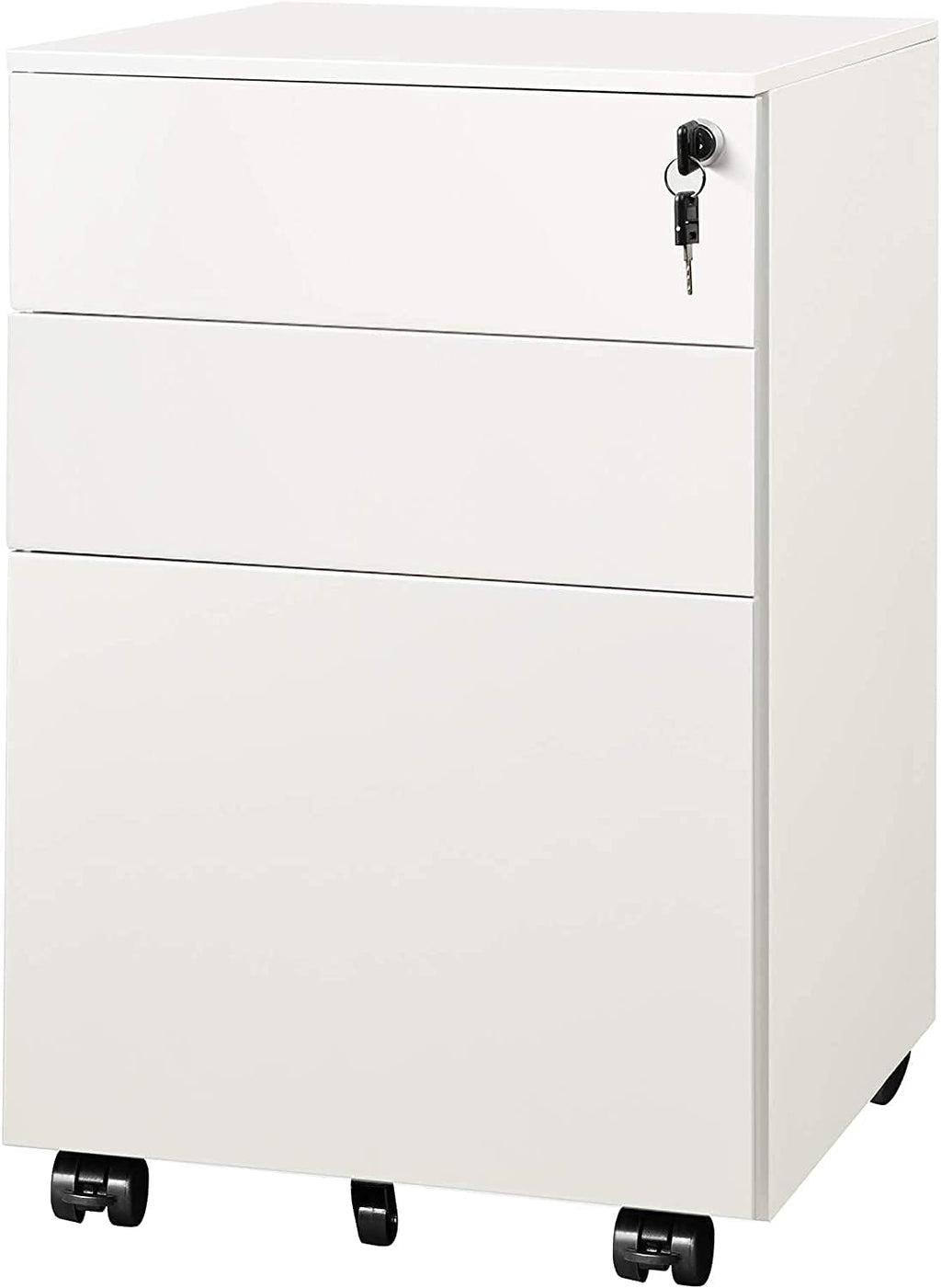 White 3 Drawer Locking File Cabinet T99072