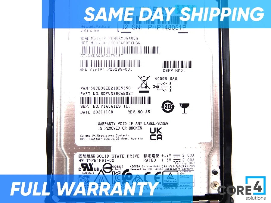400GB SAS 24G SFF SSD G57106
