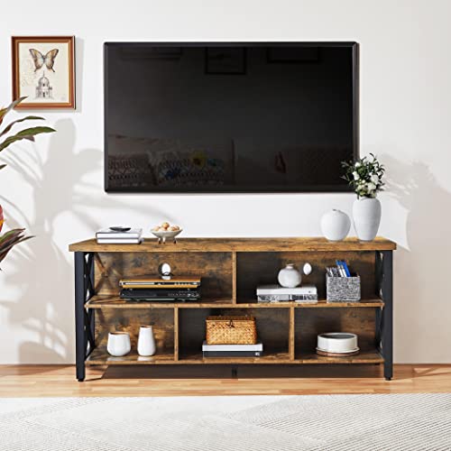Gray TV Stand up to 65 Inch with Storage Compartments O727452