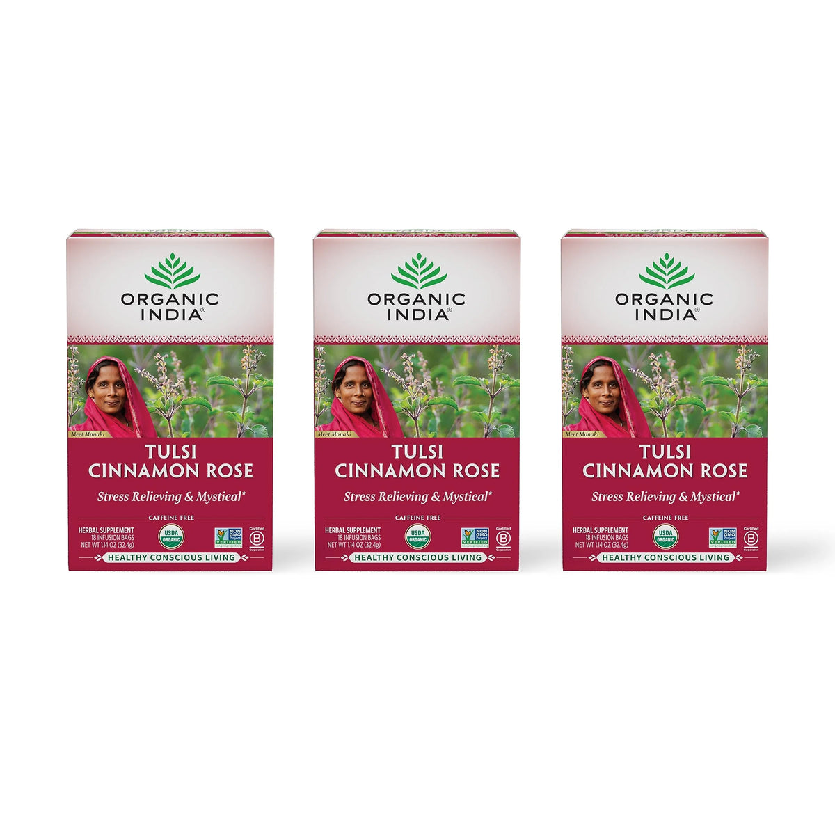 Cinnamon Rose Herbal Tea 18 Infusion Bags 3 Pack G174