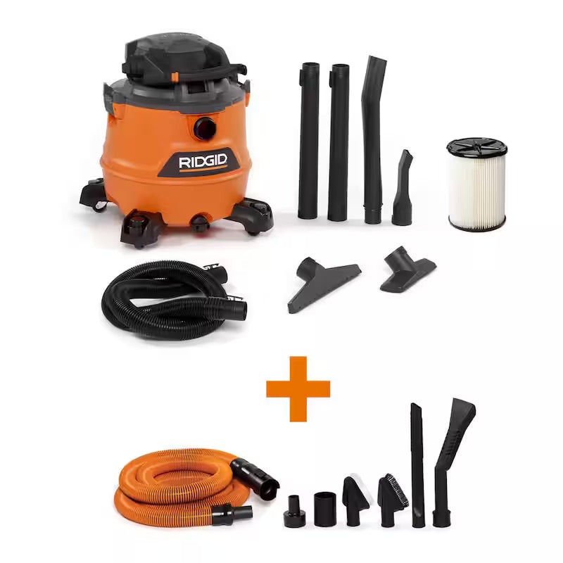 16 Gallon 6.5 Peak HP Wet/Dry Shop Vacuum with Detachable Blower H734349