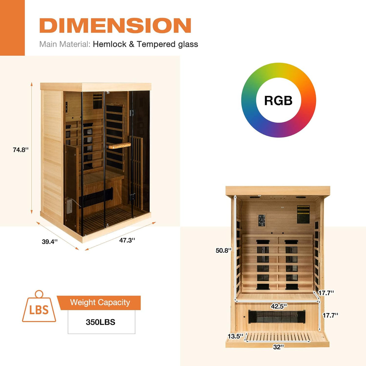 Infrared Sauna with Carbon Panels N3000