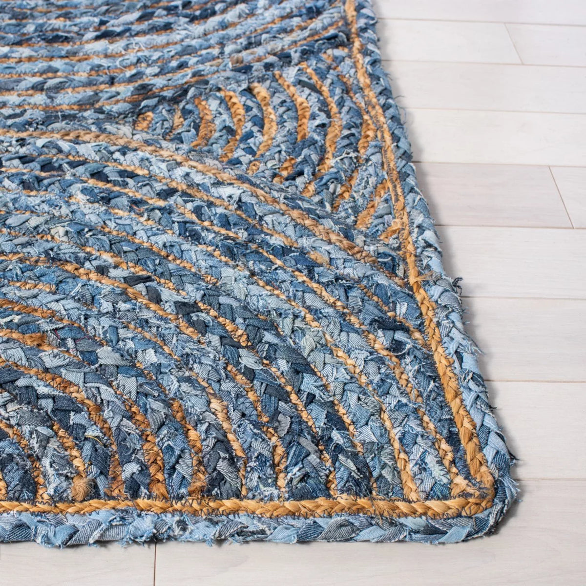 Handwoven Blue Natural Rug Q159754
