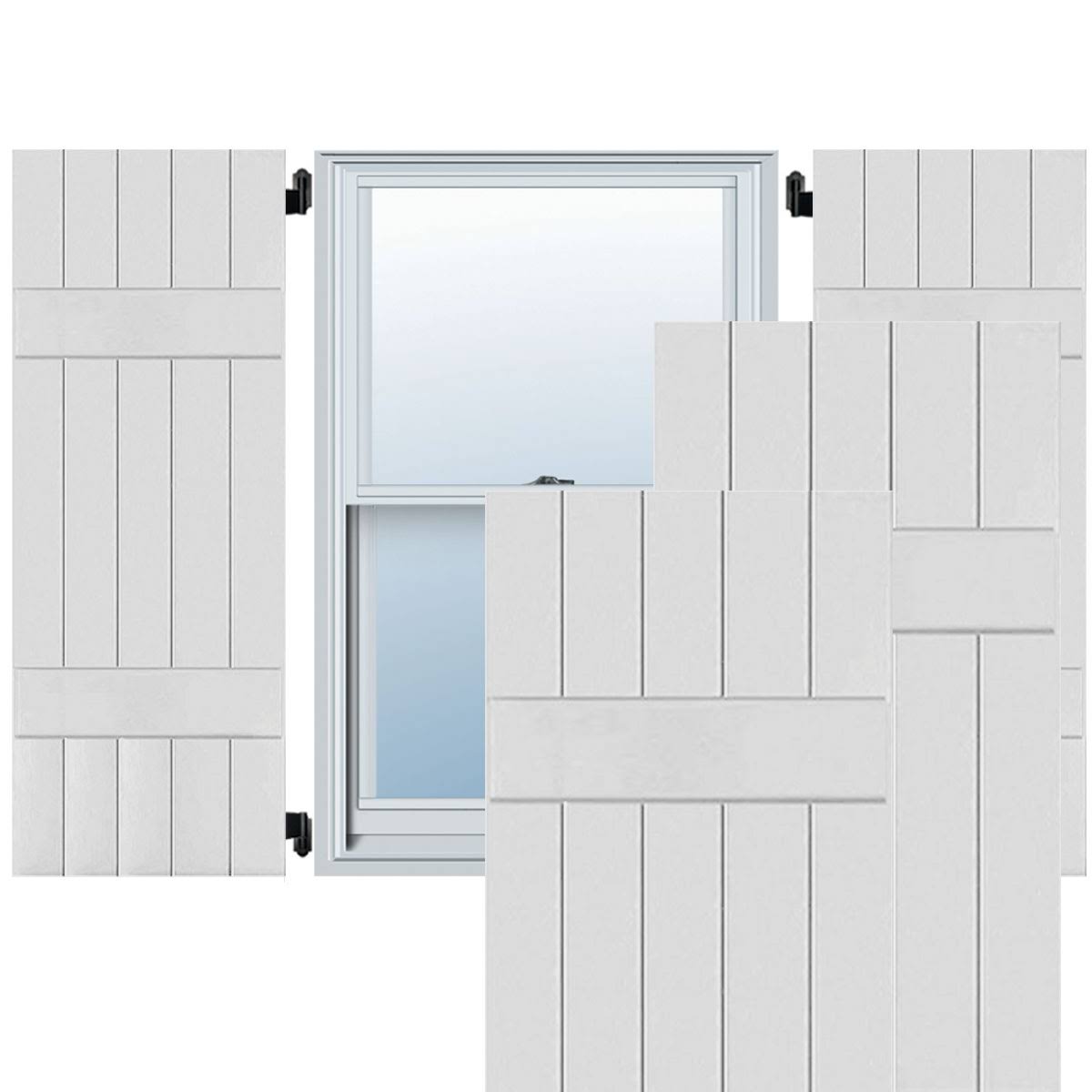18x22 x 55x22 Primed Cedar Board-n-Batten Shutters (Per Pair) X794