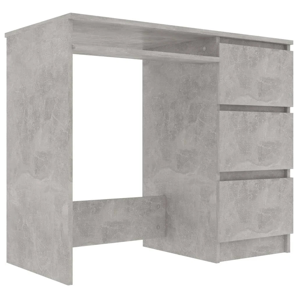 Concrete Gray Chipboard Desk J91722