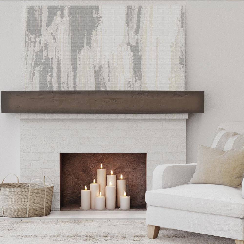 Natural Mahogany Faux Wood Fireplace Mantel X129