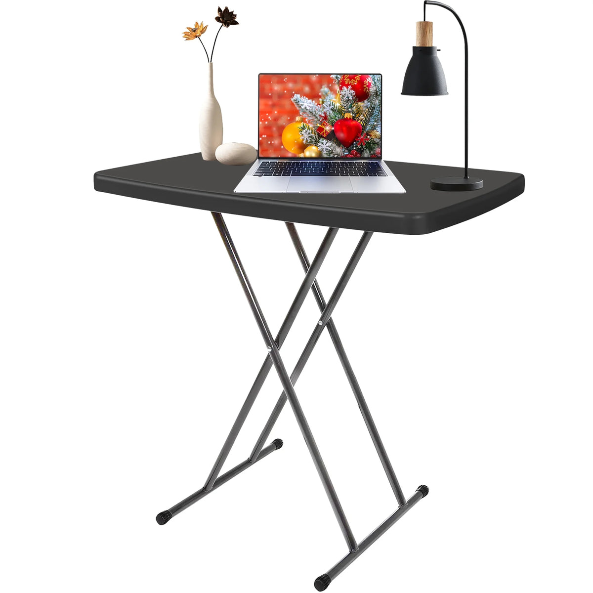 Black Portable Folding TV Tray Table O721756