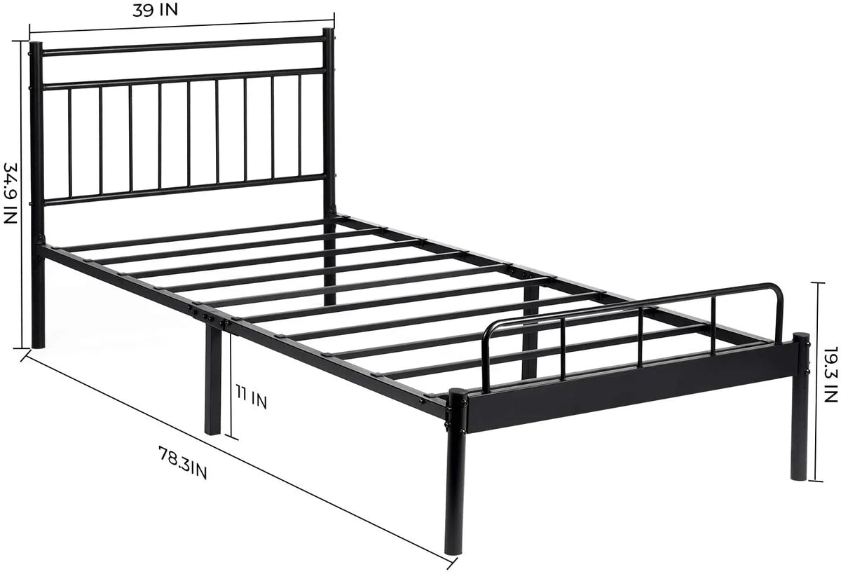 Black Twin Bed Storage Frame S806710