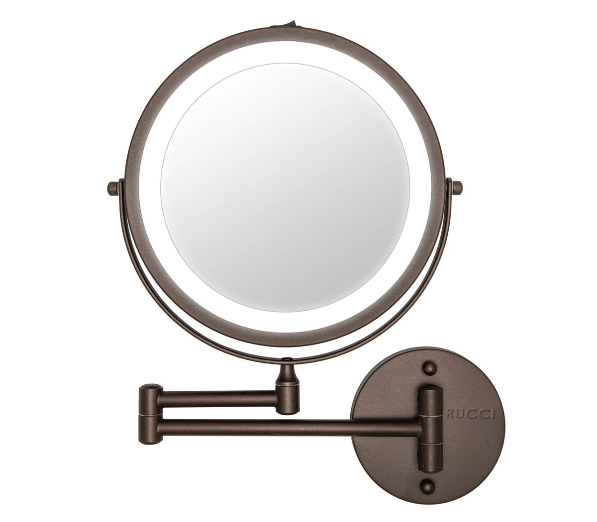 8.75" LED Lighted Wall Mount Mirror with 10x/1x Magnification Q10681