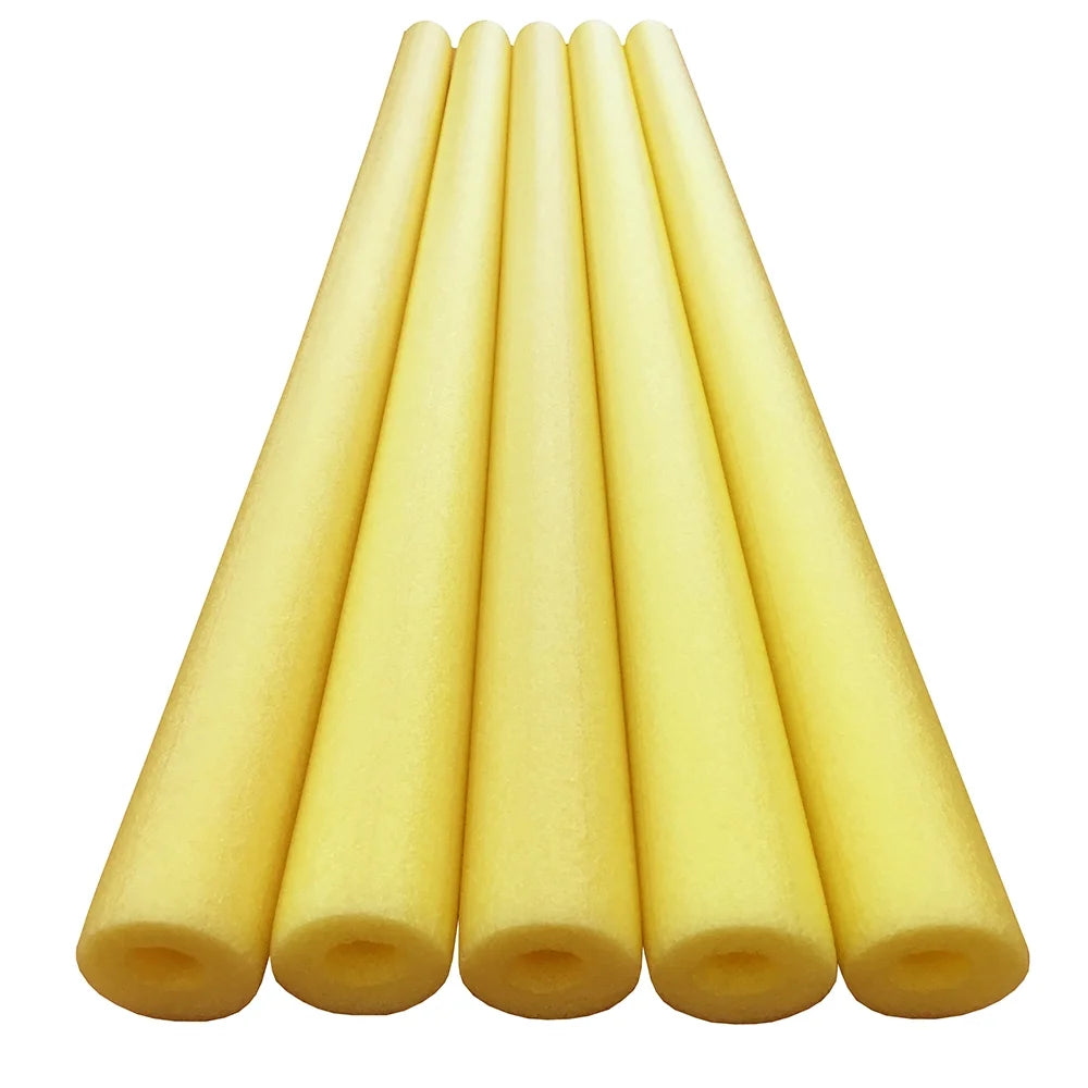 5 Pack Yellow Foam Pool Swim Noodles D3910