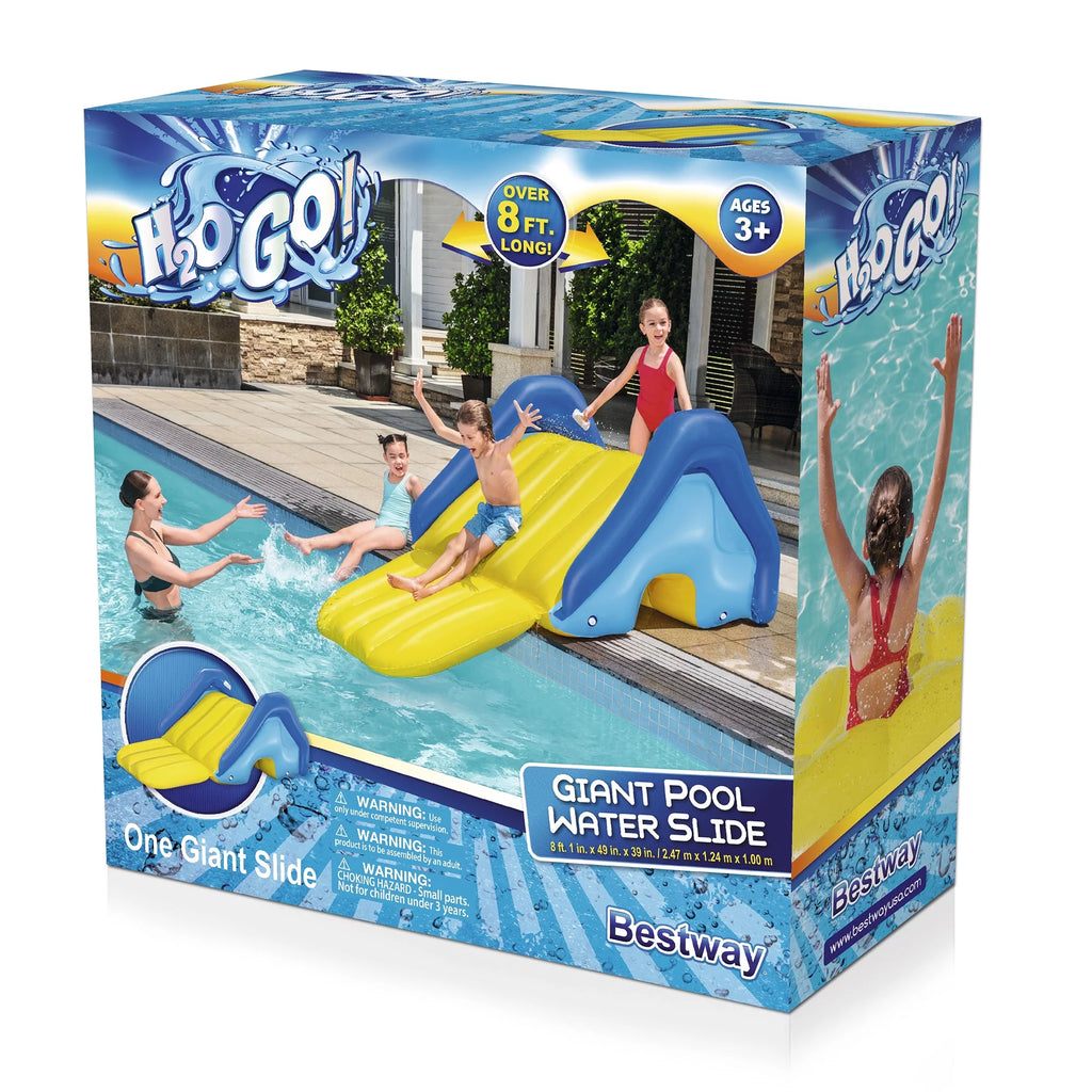 Giant Inflatable Pool Water Slide with Built-In Sprinkler J770