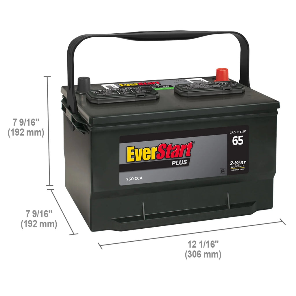 Lead Acid Automotive Battery Group Size 65 12 Volt 750 CCA I26590