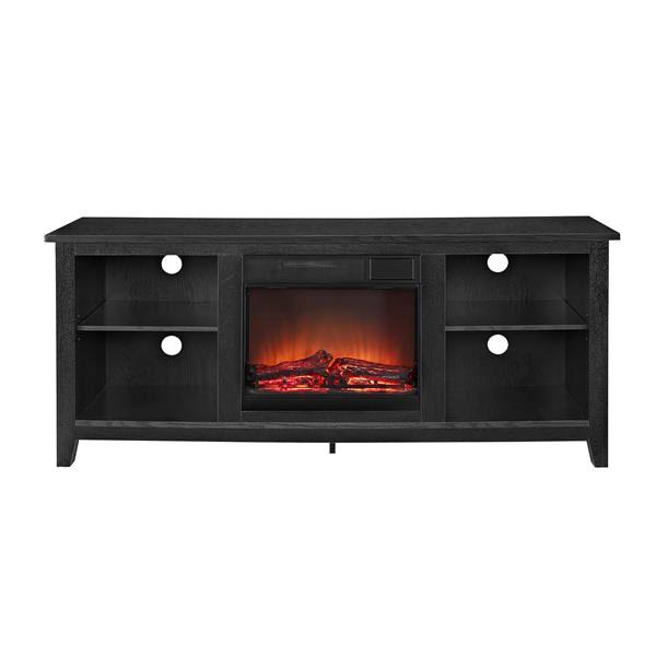 58" Wood TV Stand with Fireplace S9681