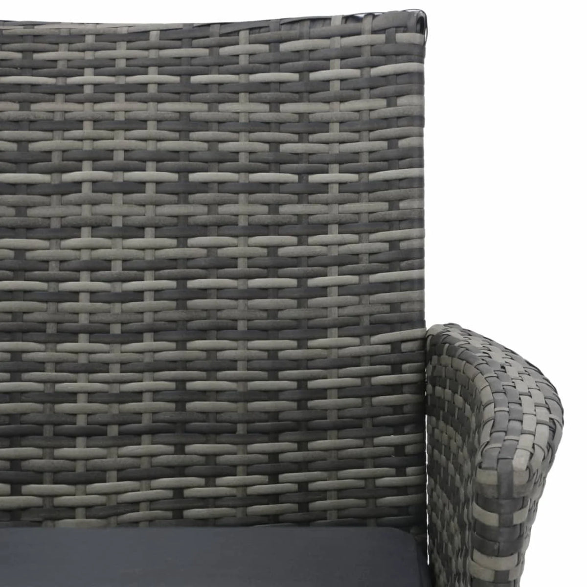 2-Seater Poly Rattan Patio Sofa with Tea Table O52340