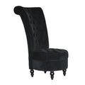 Black Tufted High Back Velvet Accent Chair B8391