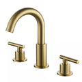 8 in. Widespread 2-Handle Bathroom Faucet with Valve and Water Supply Lines in Brushed Gold X94668