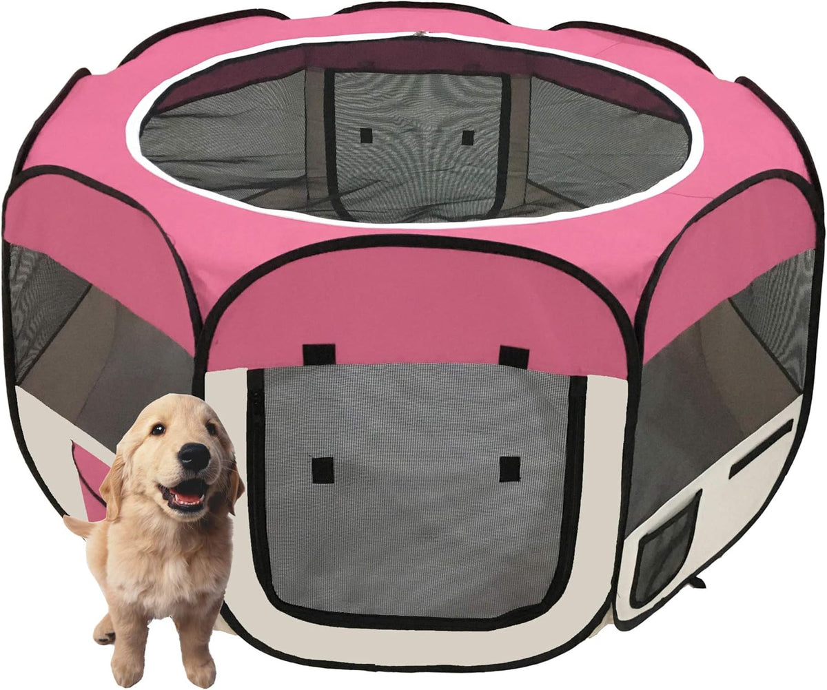 Portable Foldable Pet Playpen with Carrying Case C828