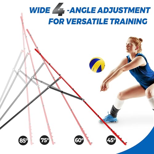 2-in-1 Volleyball Rebounder Net System, Adjustable 7x4 ft to 4x4.5 ft P4470