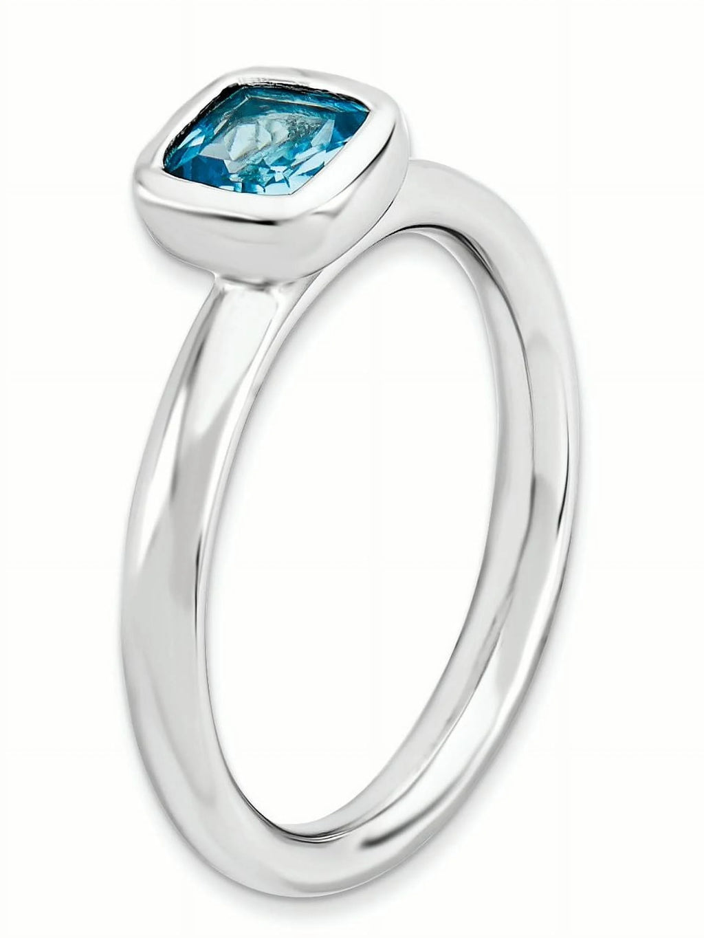 Sterling Silver Blue Topaz Ring K42631