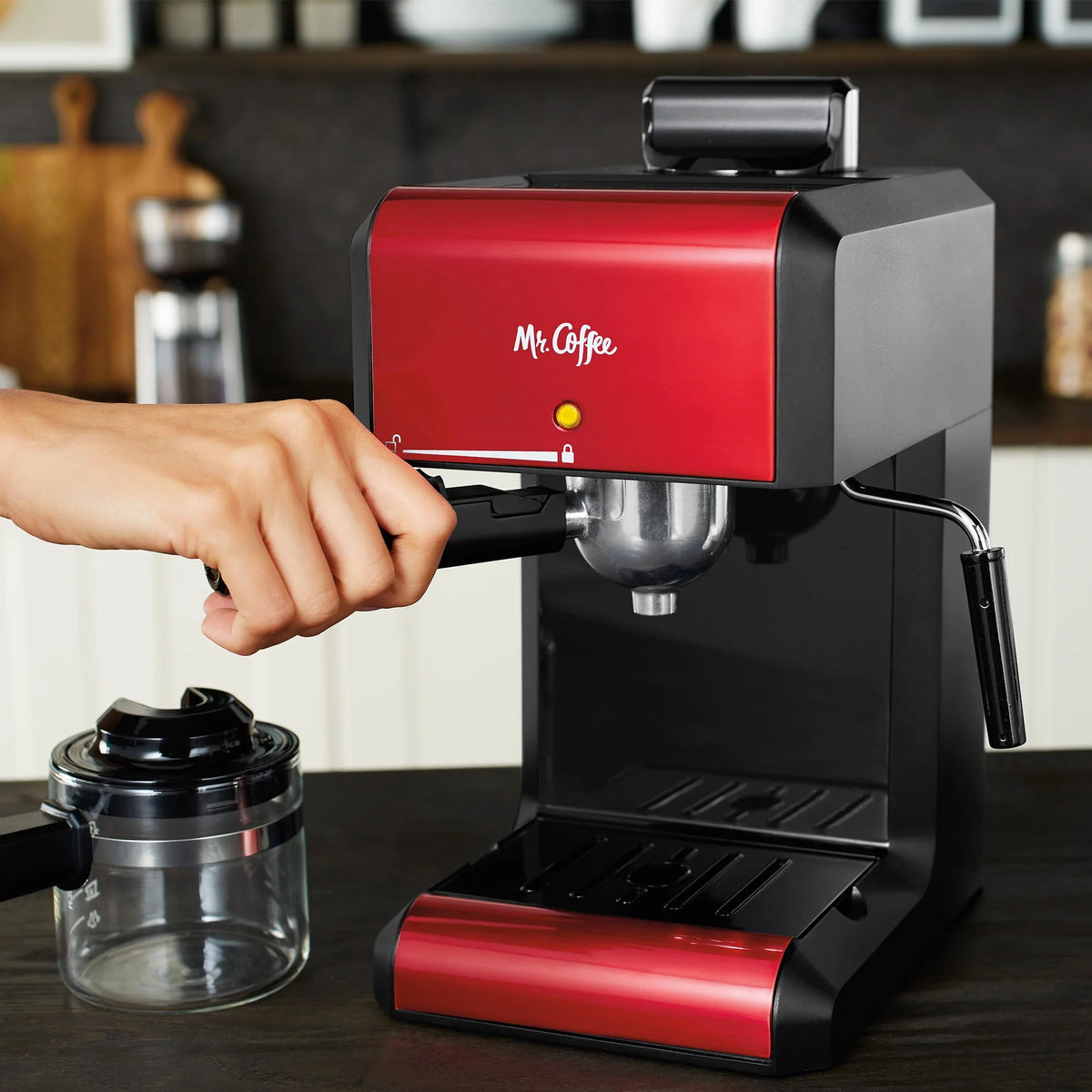 Automatic Espresso and Cappuccino Machine, 20 oz, Silver H74245