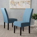 Blue Fabric Dining Chairs, 2-Pcs Set R866115