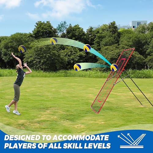 2-in-1 Volleyball Rebounder Net System, Adjustable 7x4 ft to 4x4.5 ft P4470