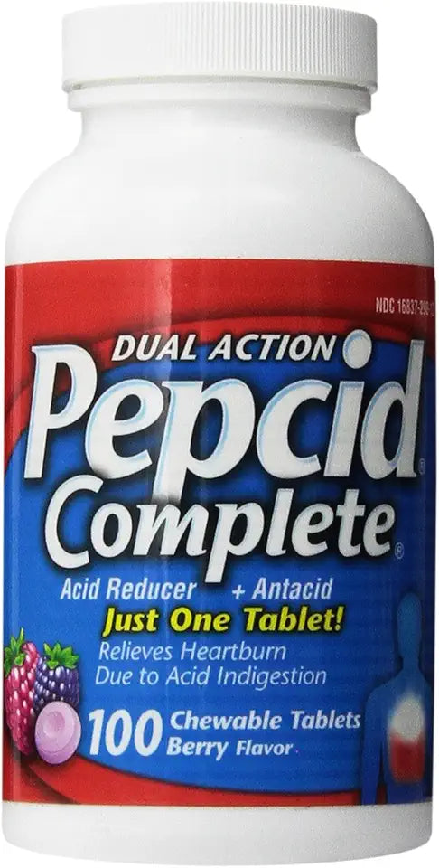 Berry Flavored Chewable Antacid Tablets 100 Count E82724