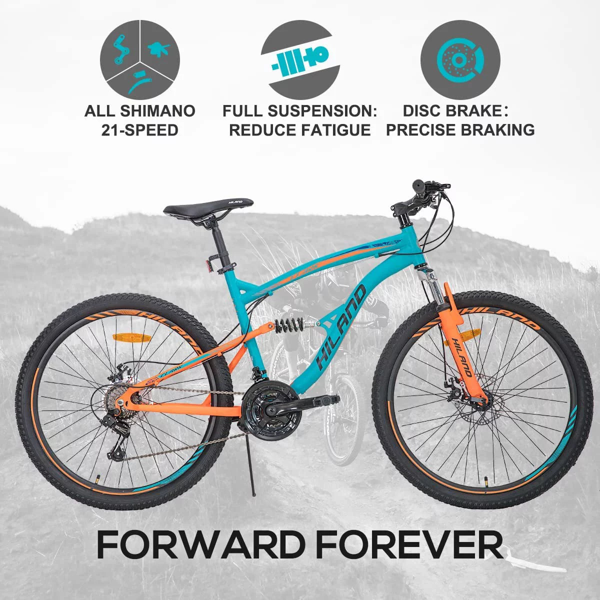 Full-Suspension 21 Speeds 26 Inch Wheels Mountain Bike V521253