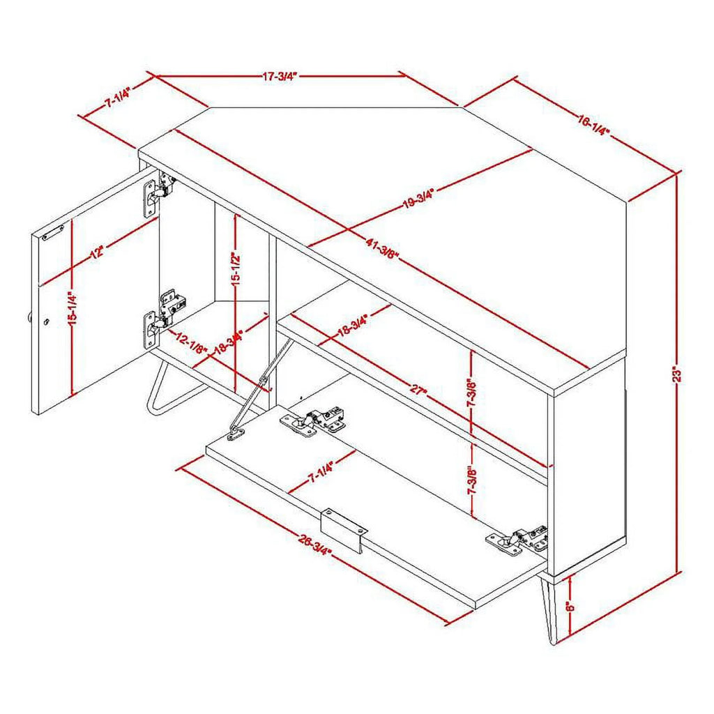 White Wood Corner TV Stand Z6968