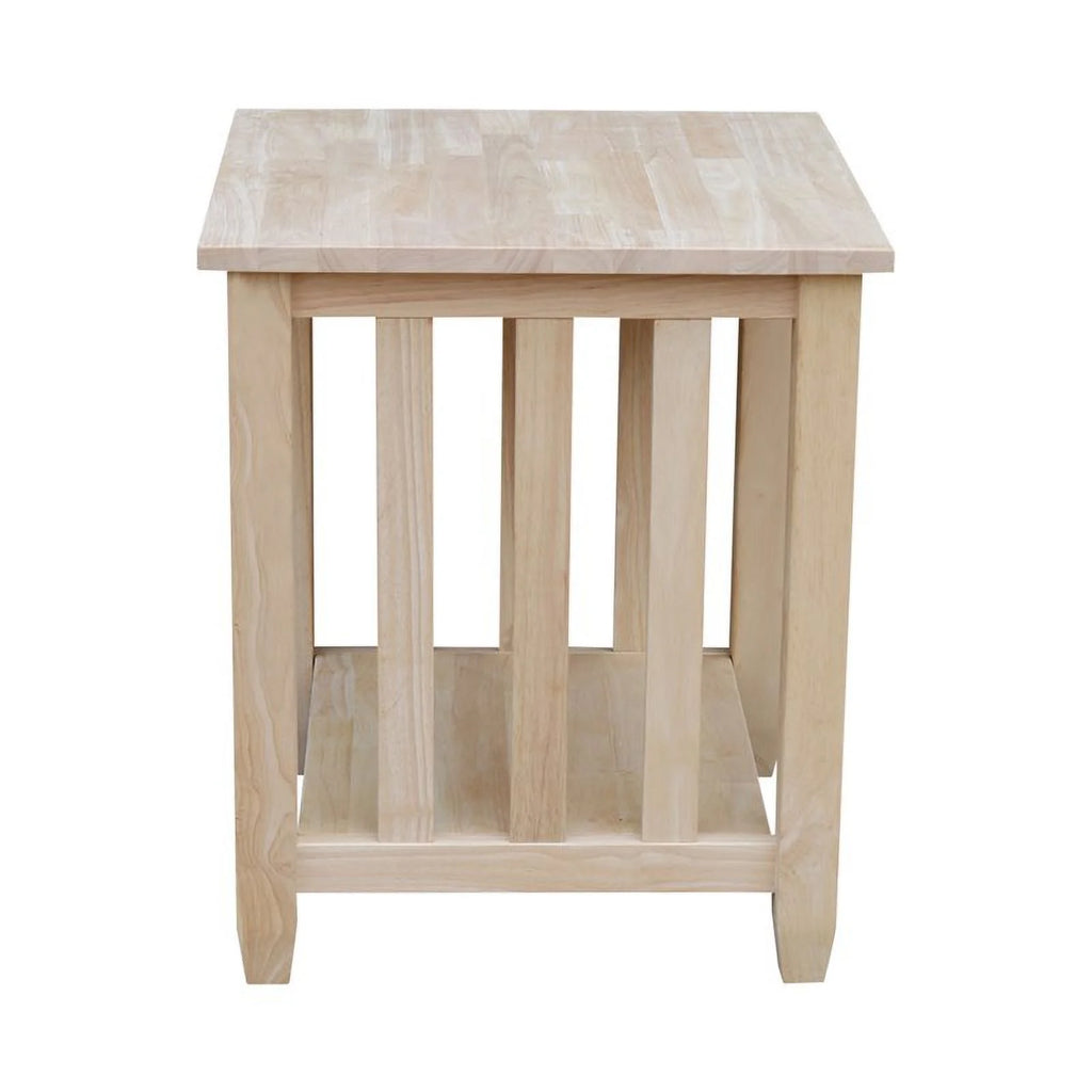 Unfinished Solid Wood End Table F232209
