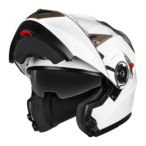DOT Approved Full Face Motorcycle Helmet with Flip Up Dual Visor P473048