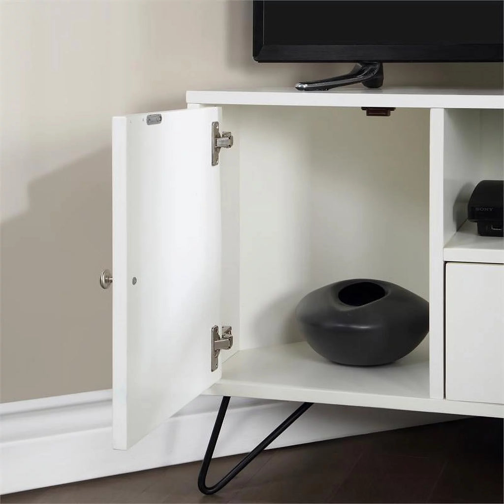 White Wood Corner TV Stand Z6968