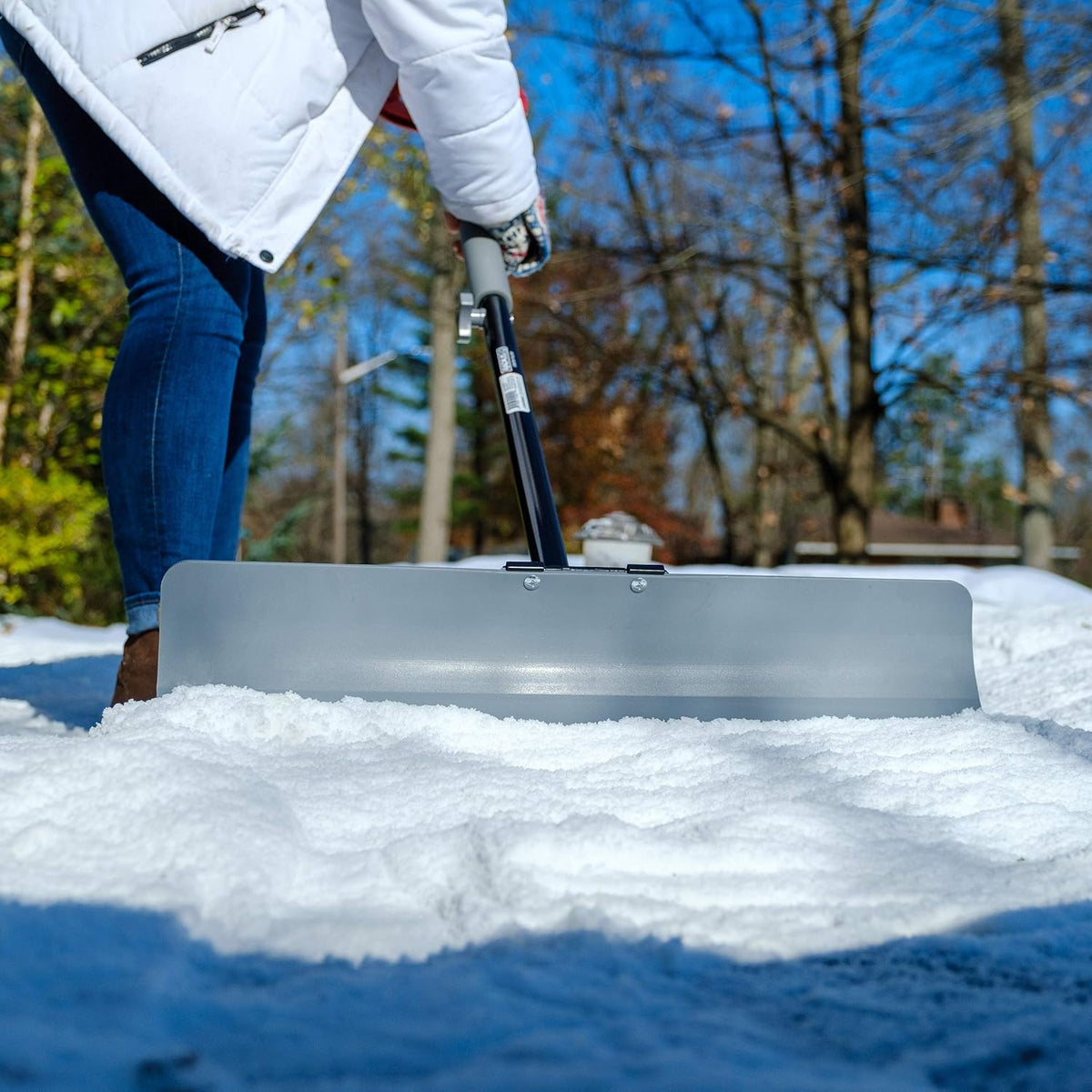24" Heavy Duty Lightweight Snow Plow Shovel, Smoked Grey, Pack of 2 E1073
