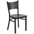 Black and Walnut Dining Chair Z259