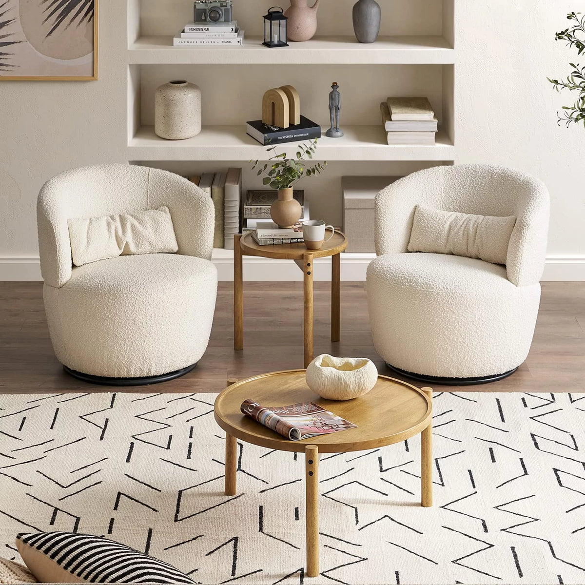 Round Solid Wood Coffee Table K4847
