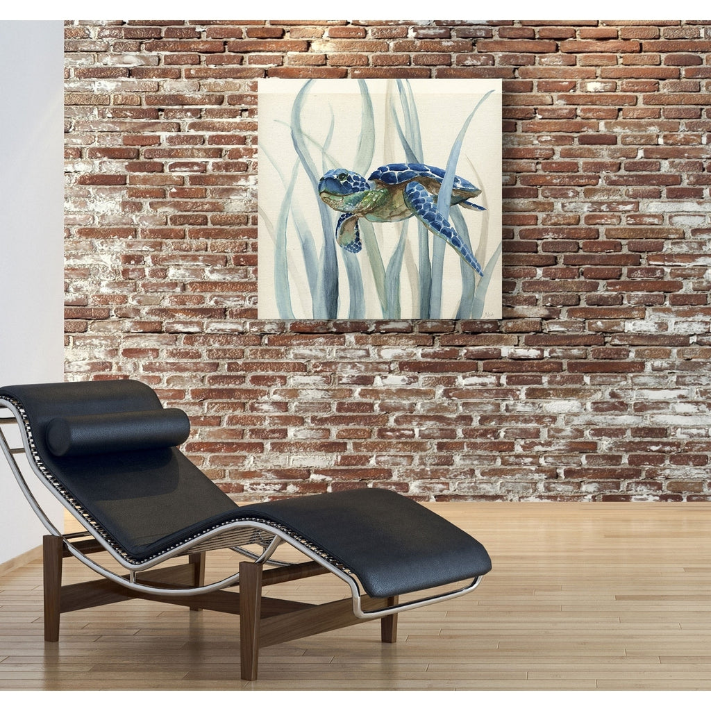 Turtle in Seagrass Gallery Wrapped Canvas P3935