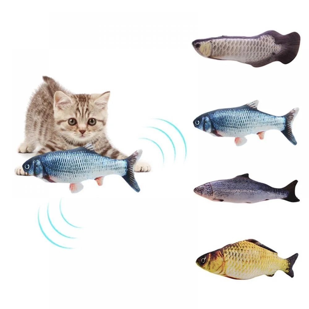 Realistic Flopping Fish Catnip Plush Cat Toy K26256