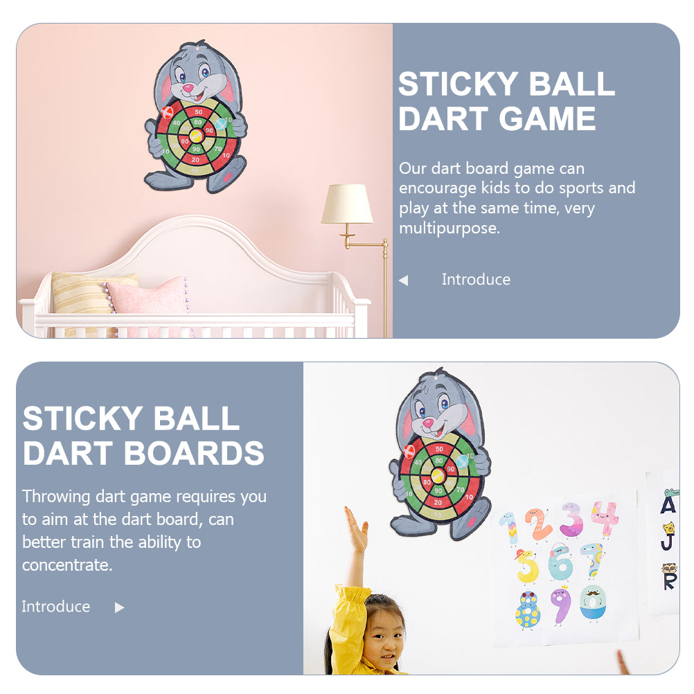 2 Sets Dart Board Game with Sticky Balls C849