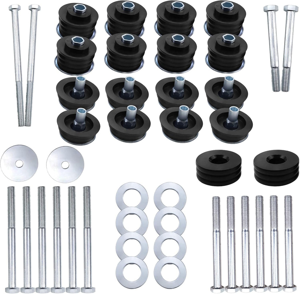Black Polyurethane Body Mount Bushing Kit for Ford F250 F350 Super Duty 2008-2016 E8606