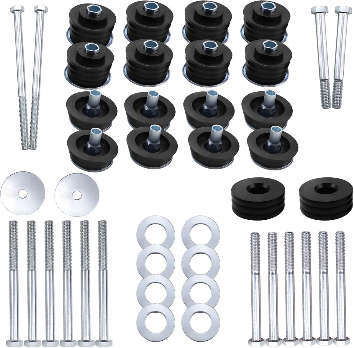 Black Polyurethane Body Mount Bushing Kit for Ford F250 F350 Super Duty 2008-2016 E8606