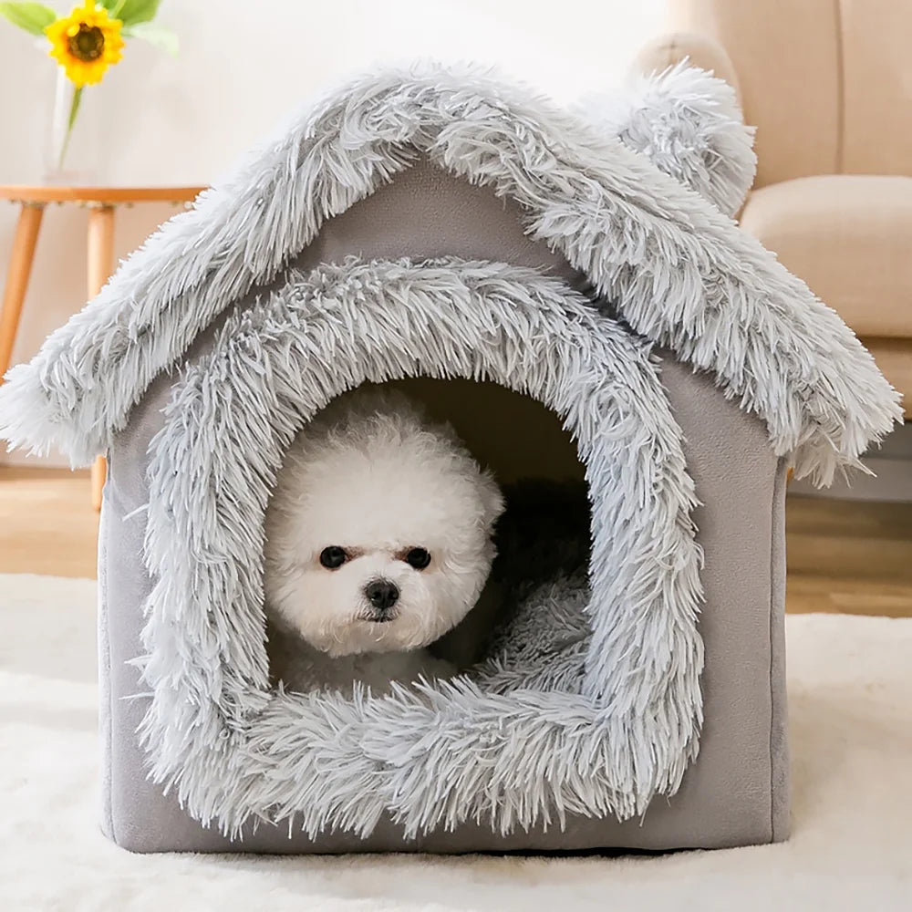 Washable Pet Bed with Cave B539422