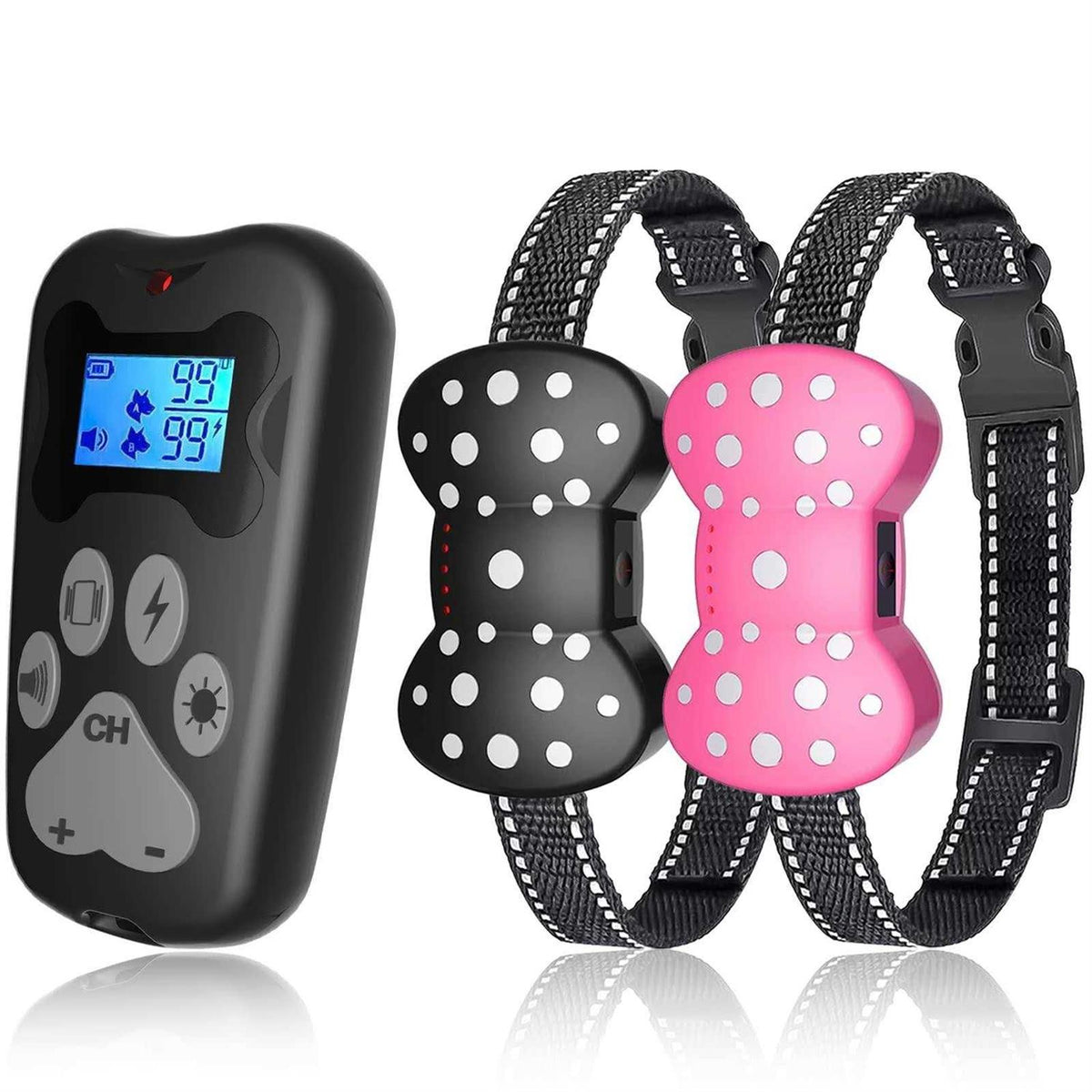 Rechargeable Electric Dog Training Collar for 2 Dogs I1655