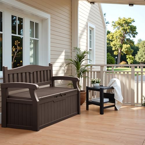 80 Gallon Black Storage Bench W38088