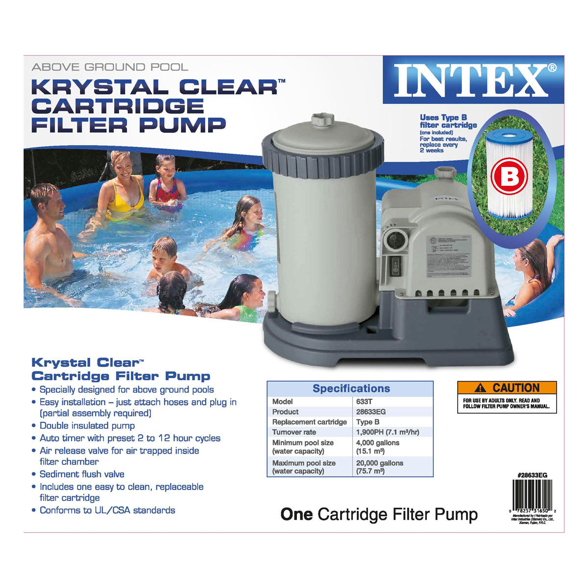 Intex Pool Pump with Wall Mount Automatic Skimmer and Pool Filters (6 Pack) Q811309