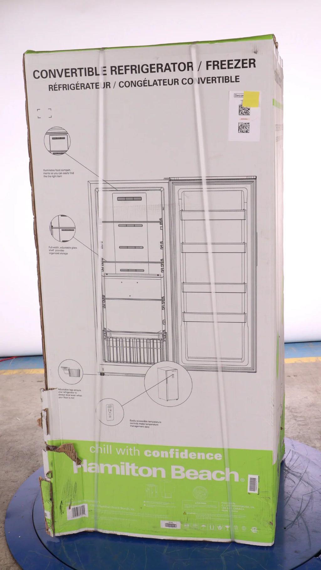 32 In. 17 Cu. Ft. White Upright Convertible Refrigerator / Freezer N5556